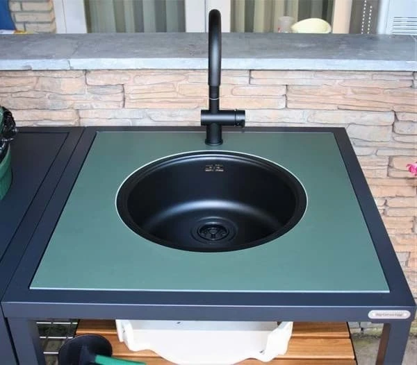 Big Green Egg Dekton Natuursteen Wasbak Met Kraan Insert 2 Big Green Egg Dekton Natuursteen Wasbak Met Kraan Insert - Afbeelding 2