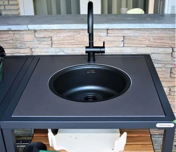 Big Green Egg Dekton Natuursteen Wasbak Met Kraan Insert 1 Big Green Egg Dekton Natuursteen Wasbak Met Kraan Insert