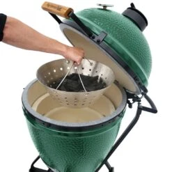 Big Green Egg Stainless Steel Fire Bowls (kolenmand) -BBQKing Verkoopwinkel big green egg stainless steel fire bowls kolenmand 2